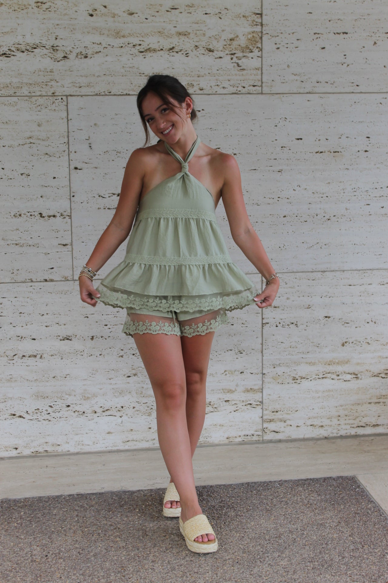 Palm Shorts Set